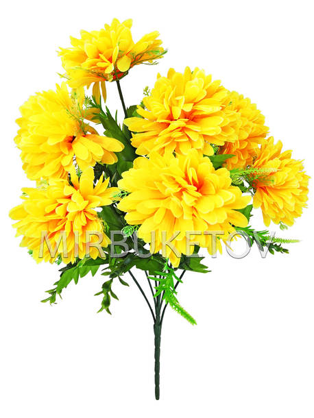 Искусственные цветы Букет Георгины, 7 голов, 610 мм