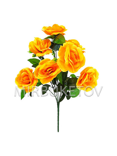 Искусственные цветы Букет Розы, 7 голов, 430 мм