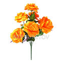 Искусственные цветы Букет Роза гофре, 7 голов, 650 мм