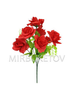 Искусственные цветы Букет Розы, 7 голов, 410 мм