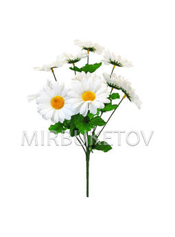 Штучні квіти Букет білої Ромашки, 9 голів, 420 мм