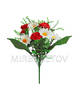 Искусственные цветы Букет Белая Ромашка и Красная Гвоздика, 360 мм