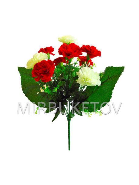 Искусственные цветы Букет Гвоздики, 12 голов, 370 мм