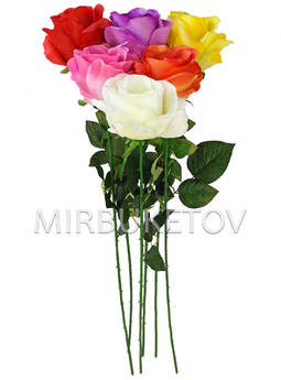 Искусственные цветы Премиум Роза на ножке, 770 мм