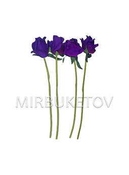 Искусственная ветка Розы, фиолетовая, 360 мм