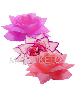 Искусственные цветы Роза открытая, шелк, микс, 110 мм