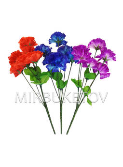 Штучні квіти Букет Гвоздики, 6 голів, 380 мм, мікс