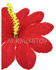 Пресс-цветок с тычинкой Пиретрум, бархат, красный, 130 мм