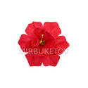 Искусственные Пресс цветы с тычинкой Нарцисс, бархат, красный, 150 мм