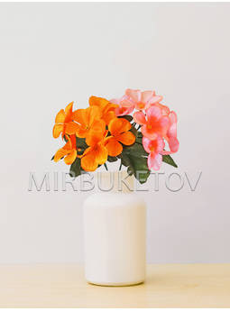 Штучні квіти Бордюрний букет Фіалки, 7 голів, мікс, 250 мм
