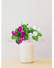 Искусственные цветы Бордюрный букет пластмассовой Розы, 5 голов, микс, 220 мм