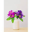 Штучні квіти Бордюрний букет Мальви, 5 голів, мікс, 250 мм