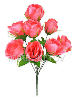 Искусственные цветы Букет Роз, 8 голов, 690 мм