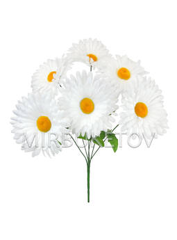 Искусственные цветы Букет Ромашки белой, 6 голов, 440 мм