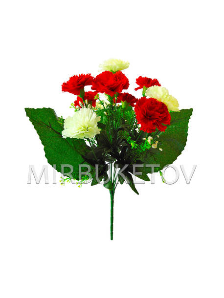 Искусственные цветы Букет Гвоздики, 13 голов, 370 мм
