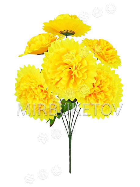 Искусственные цветы Букет Георгин, 6 голов, 600 мм