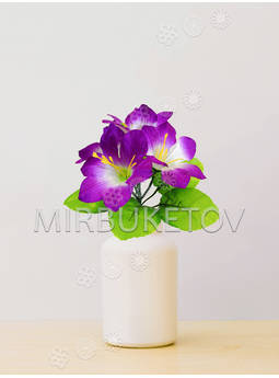 Искусственные цветы Бордюрный Букет Мальвы, 5 голов, 220 мм