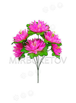 Искусственные цветы Букет Кувшинки, 6 голов, 380 мм