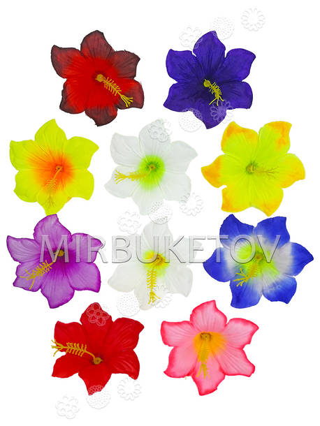 Искусственные Пресс цветы с тычинкой Гибискус, 90 мм