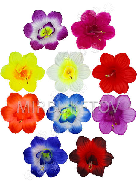 Искусственные Пресс цветы с тычинкой-бусинкой и вставкой Мальва, 120 мм