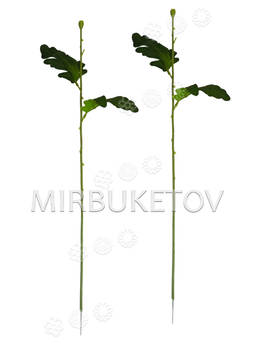 Ножка одиночная с листьями хризантемы, Люкс, 480 мм