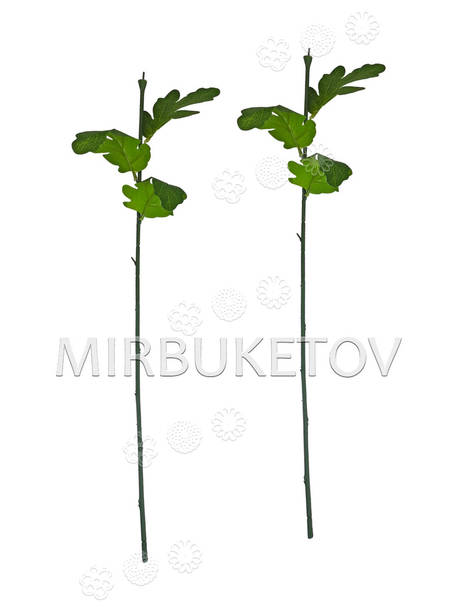 Ножка одиночная с листьями хризантемы, Люкс, 530 мм
