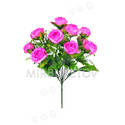 Искусственные цветы Букет открытой Розы, 13 голов, микс, 470 мм