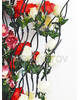 Ветка для декора спиральная деревянная черная, 3 Розы с тройным листом, 1.50 м