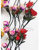 Гілка для декору спіральна, 3 Троянди з листям та добавками, 1.50 м