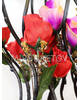 Гілка для декору спіральна, 3 Троянди з листям та добавками, 1.50 м