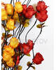 Гілка для декору спіральна, 3 Троянди з потрійним листям, 1.50 м