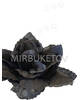 Штучні квіти Троянда із шовку, чорна, 110 мм