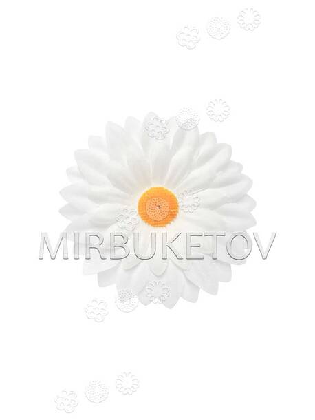 Искусственные цветы Ромашка белая с пластиковой сердцевиной, шелк, 105 мм