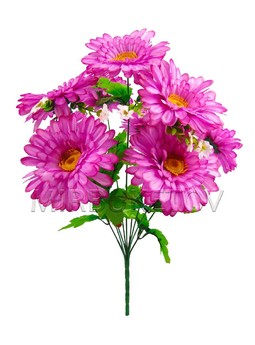 Искусственные цветы Букет Герберы, 9 голов, 430 мм