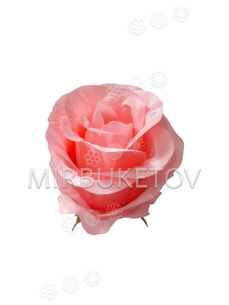 Роза бутон атласный пышный нежно-розовый, 80 мм