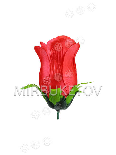 Искусственные цветы Роза бутон, атлас, 100 мм