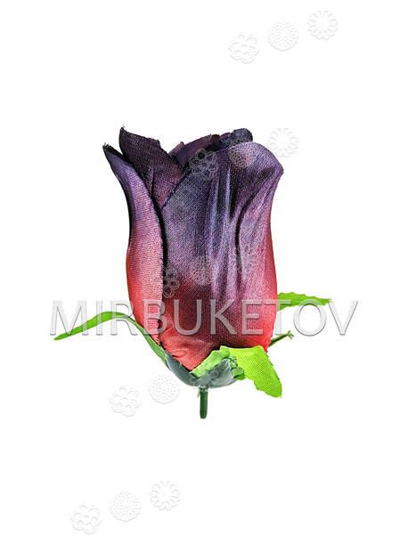 Штучні квіти Троянда бутон, атлас, 100 мм