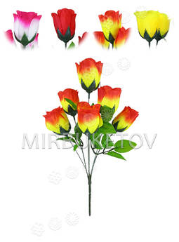 Искусственные цветы Букет Розы "Хмельницкий Новый", 6 голов, 390 мм