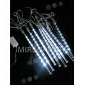 Гірлянда бурульки LED, холодний білий, 8 стрижнів по 70 см