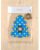 Новогодняя игрушка украшение "Елка (Снежинка)", дерево, 100 мм