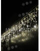 Уличная гирлянда бахрома 120 LED, теплый белый, 5.0x0.7 м, белый резиновый провод