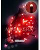 Гірлянда новорічна LED, червона, 300 ламп "рис", чорний шнур