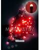 Гірлянда новорічна LED, червона, 100 ламп "рис", чорний шнур