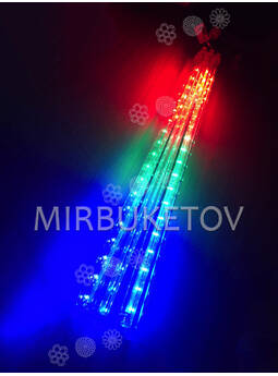 Вулична Гірлянда Бурулька LED різнокольорова, 8 стрижнів по 50 см