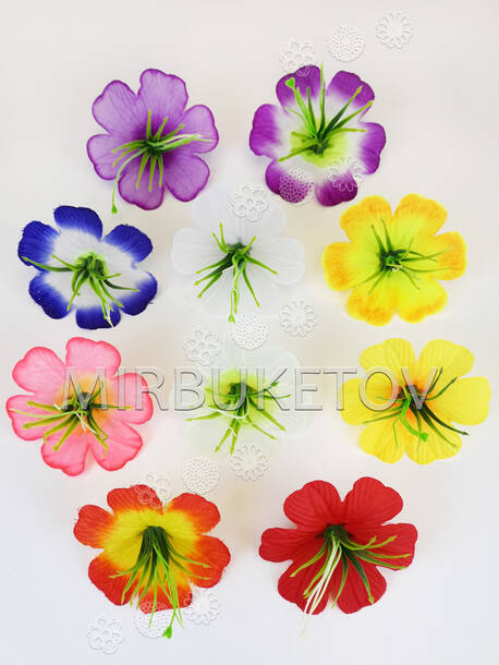 Искусственные Пресс цветы с тычинкой-куст Лотос, 80 мм
