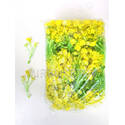 Добавка пластиковая тройная, салатовая желтым напылением, 90 мм