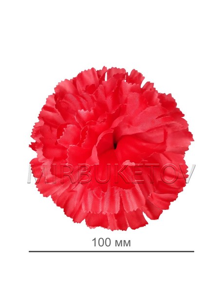 Искусственная Гвоздика, шелк, красная, 100 мм