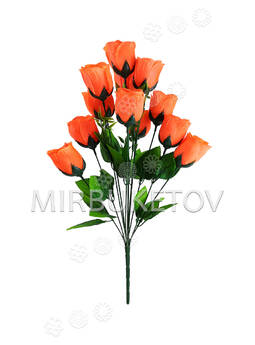 Искусственные цветы Букет Розы "Черкассы", 12 голов, 515 мм