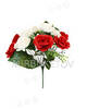 Искусственные цветы Букет Роз двухцветный, 13 голов, 370 мм