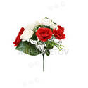 Искусственные цветы Букет Роз двухцветный, 13 голов, 370 мм